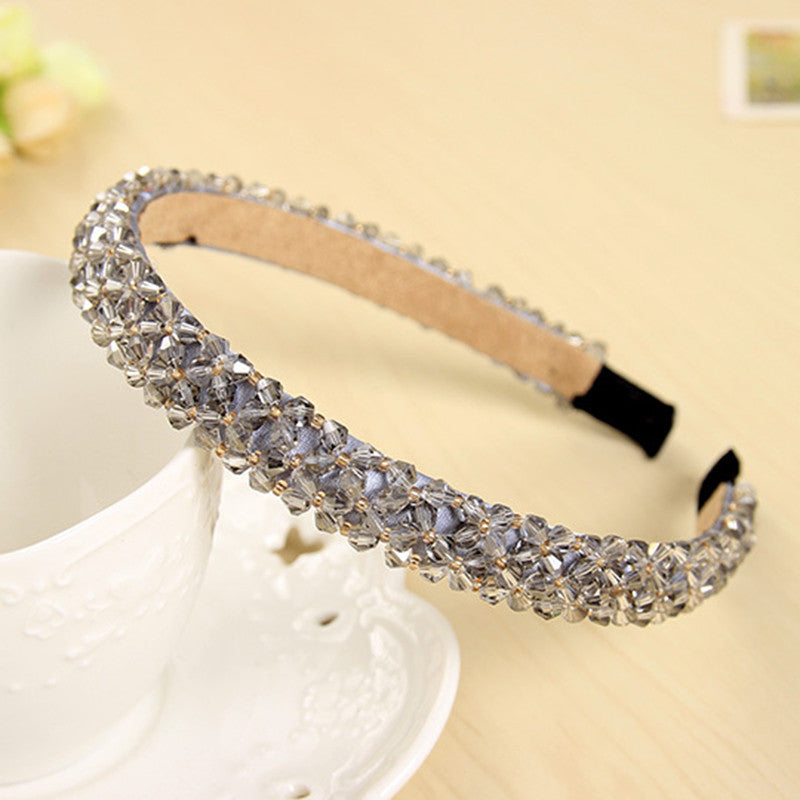 Fashion Shining Full Crystal Modern Style Rhinestone Headband Hairbands Headwear - Shopy Max