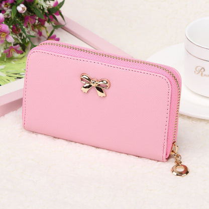 Hot On Sales Female Wallets Zipper Korean Cute PU Leather Solid wallet Women Wallets/clutch