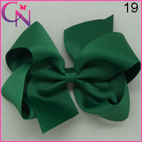 High Quality 6" Fashion Solid Ribbon Hair Bow For Baby Kids Girls Handmade Hair