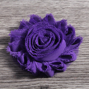 30pcs/lot 2.6" 15colors Fashion Chic Shabby Chiffon Flowers For Baby Hair Accessories 3D Frayed - Shopy Max