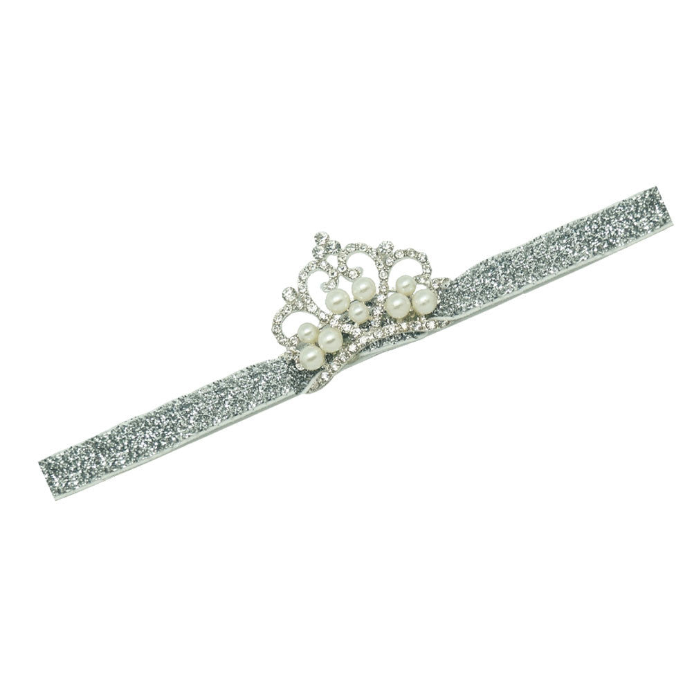 High Quality Princess Glitter Headbands For Baby Girls Sweet DIY