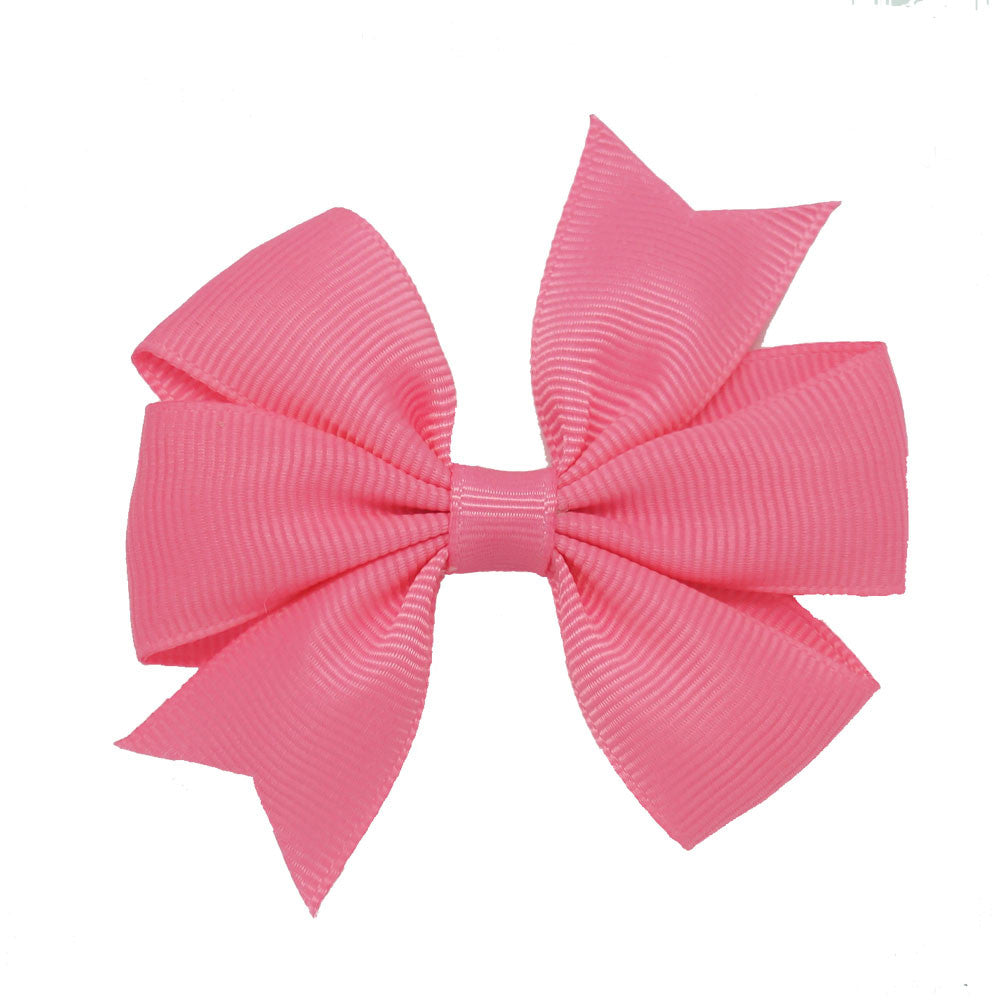 3" New Fashion High Quality Pinwheel Solid Hair Bow For Baby Girls Sweet Lovely Hairgrips - Shopy Max