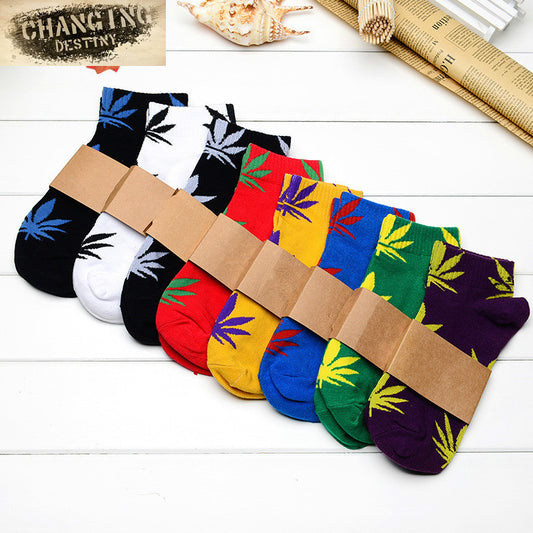 Hot Sale Cotton Germany's Harajuku Hip Hop Maple Leaf Socks Men's