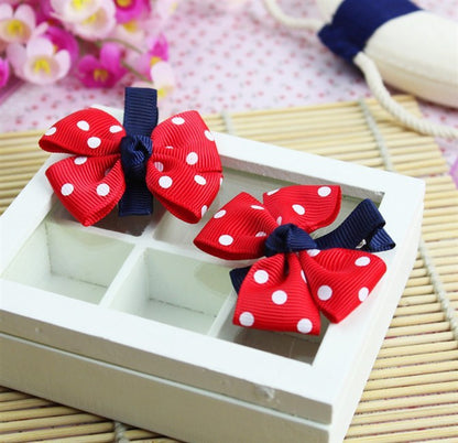 big bow dot children kids baby girls hair accessories clip hairpins barrettes headwear