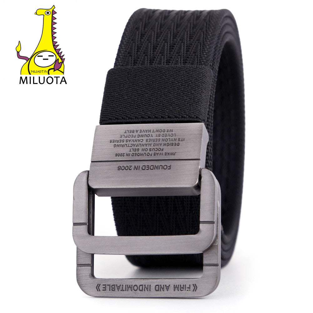 [MILUOTA] 2016 Military Equipment Tactical Belt Man Double Ring Buckle Thicken