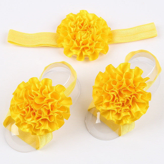 10Clrs Fashion Hot children Infant Baby Toddler girls flower Headband footband 3pcs - Shopy Max