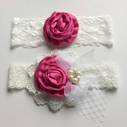 1set/lot  Satin Flower Matching Handmade Lace Bow Headband Baby Headband  Luxe Headband