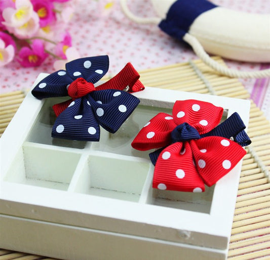 big bow dot children kids baby girls hair accessories clip hairpins barrettes headwear