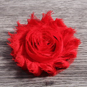 30pcs/lot 2.6" 15colors Fashion Chic Shabby Chiffon Flowers For Baby Hair Accessories 3D Frayed - Shopy Max