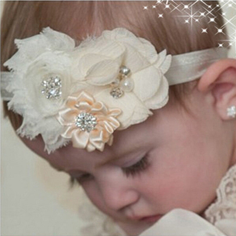 Baby Headband Hair Bowknot lace Headbands Infant Hair Accessories Girls grosgrain ribbon - Shopy Max