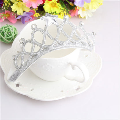 New Children Hair Accessories Princess Tiara scrunchy Headband Baby Crown Bow