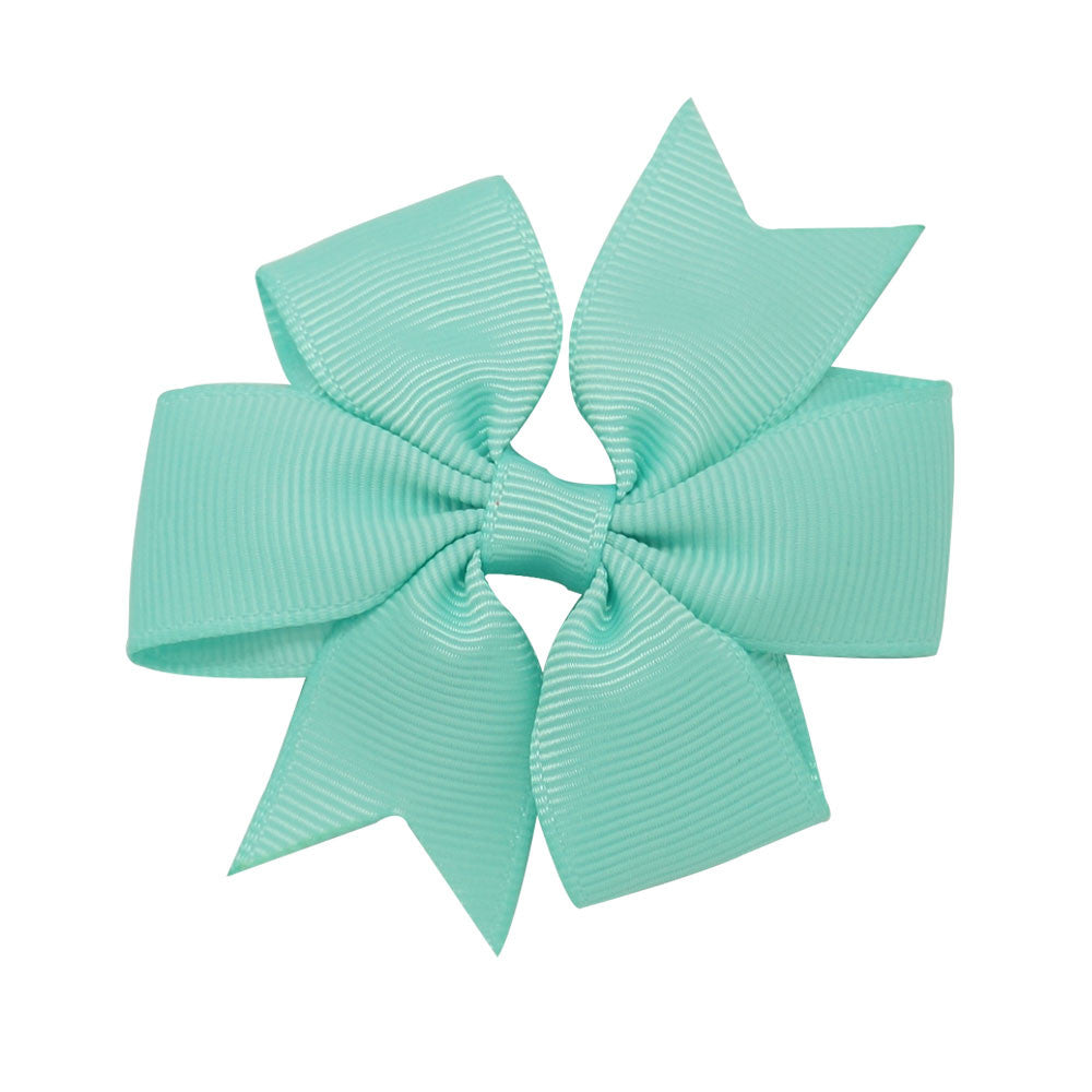 3" New Fashion High Quality Pinwheel Solid Hair Bow For Baby Girls Sweet Lovely Hairgrips - Shopy Max