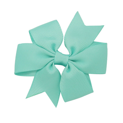 3" New Fashion High Quality Pinwheel Solid Hair Bow For Baby Girls Sweet Lovely Hairgrips - Shopy Max