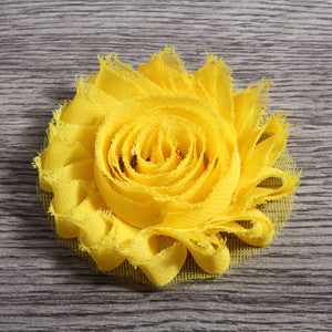 30pcs/lot 2.6" 15colors Fashion Chic Shabby Chiffon Flowers For Baby Hair Accessories 3D Frayed - Shopy Max