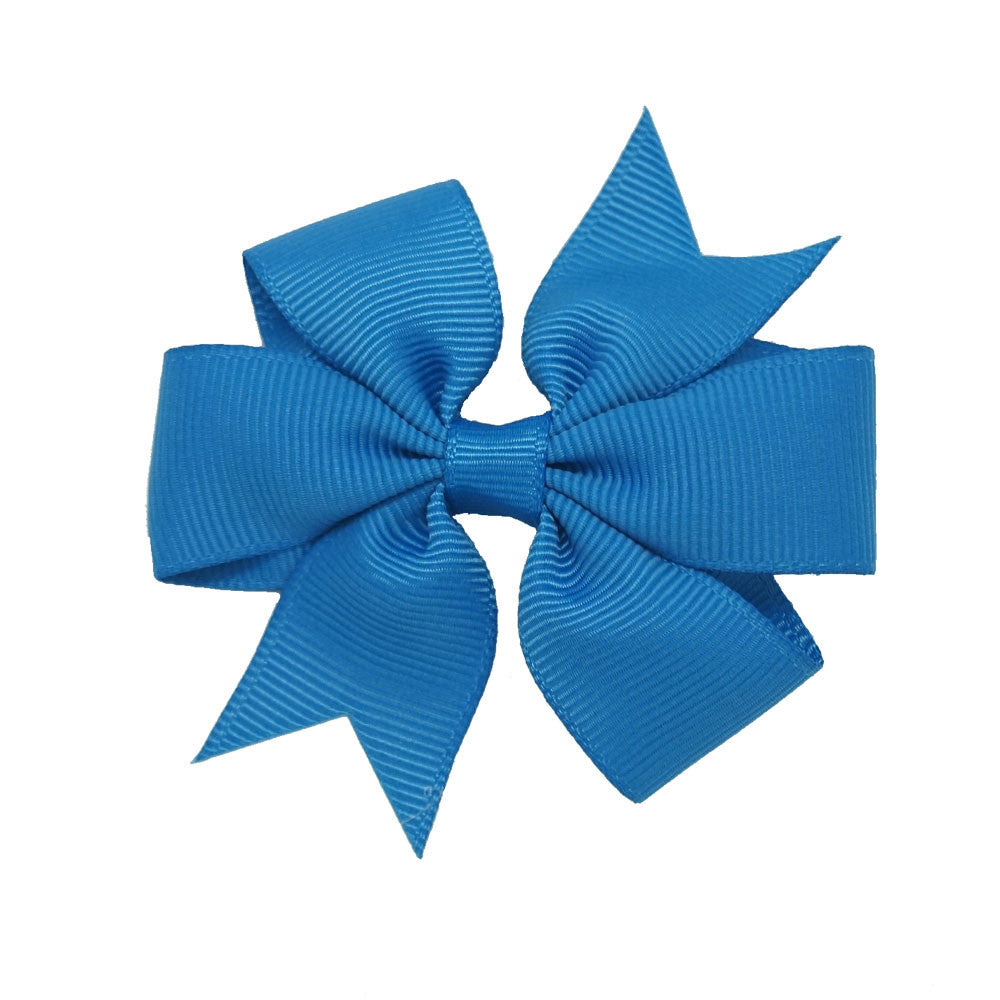 3" New Fashion High Quality Pinwheel Solid Hair Bow For Baby Girls Sweet Lovely Hairgrips - Shopy Max