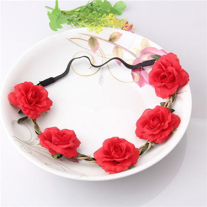 New High Quality Peony Women's Bohemian Floral Headbands Flower Party