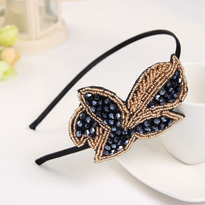 Fashional New Crystal & Acrylic Beads Decorated Bows Flowers Hairbands Hair Jewelry for Girls