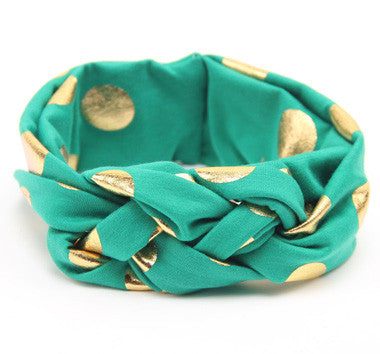 Baby Hair Accessories Scrunchy Baby Girl Headbands Cute Dot Baby Turban Headband Baby Haarband - Shopy Max