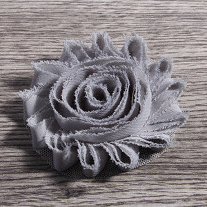 30pcs/lot 2.6" 15colors Fashion Chic Shabby Chiffon Flowers For Baby Hair Accessories 3D Frayed - Shopy Max