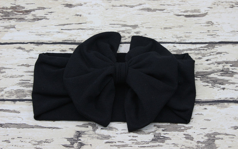 5" Cotton Large Bowkont Baby girls Headbands Vintage sector Big bows For Children