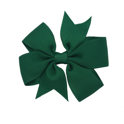 3" New Fashion High Quality Pinwheel Solid Hair Bow For Baby Girls Sweet Lovely Hairgrips - Shopy Max