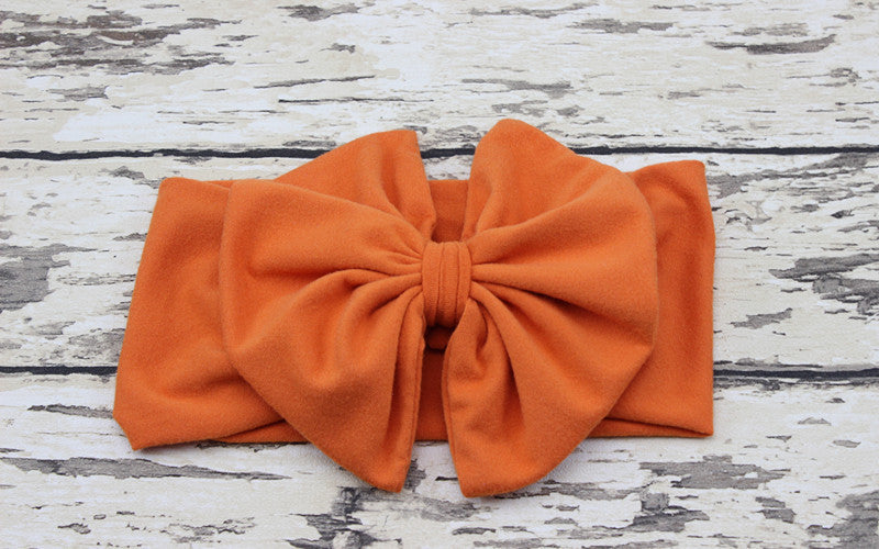 5" Cotton Large Bowkont Baby girls Headbands Vintage sector Big bows For Children