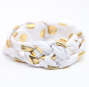 Baby Hair Accessories Scrunchy Baby Girl Headbands Cute Dot Baby Turban Headband Baby Haarband - Shopy Max