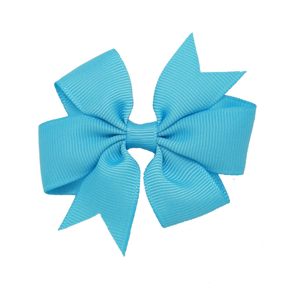 3" New Fashion High Quality Pinwheel Solid Hair Bow For Baby Girls Sweet Lovely Hairgrips - Shopy Max