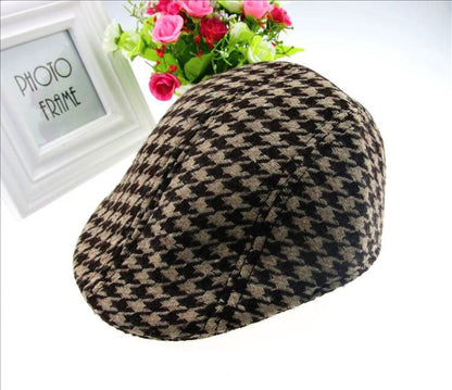 2016 Spring and Autumn Kids Fashion Berets Plaid Hats For Baby Boy And Girl Hat And Cap 9 colors