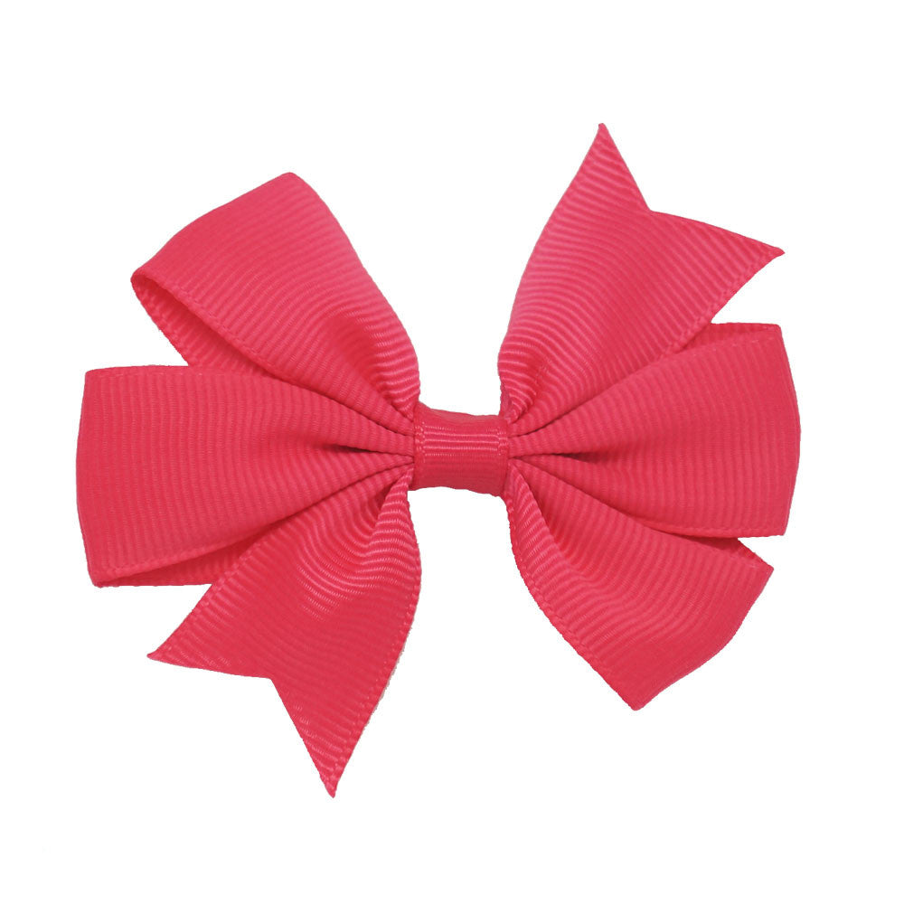 3" New Fashion High Quality Pinwheel Solid Hair Bow For Baby Girls Sweet Lovely Hairgrips - Shopy Max