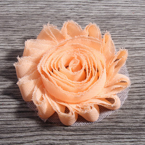 30pcs/lot 2.6" 15colors Fashion Chic Shabby Chiffon Flowers For Baby Hair Accessories 3D Frayed - Shopy Max