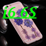 i6 /6s /Plus True Flower Stylish Clear Hard PC Case for iPhone 6 /6S for iPhone 6 Plus /6s Plus Real Flora Girl Romantic Cover - Shopy Max