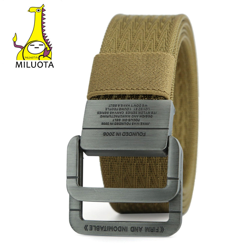 [MILUOTA] 2016 Military Equipment Tactical Belt Man Double Ring Buckle Thicken