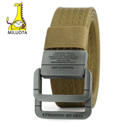 [MILUOTA] 2016 Military Equipment Tactical Belt Man Double Ring Buckle Thicken